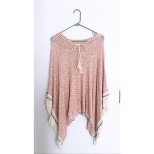 Beautiful Boho Hooded Lightweight Poncho Sweater